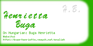 henrietta buga business card